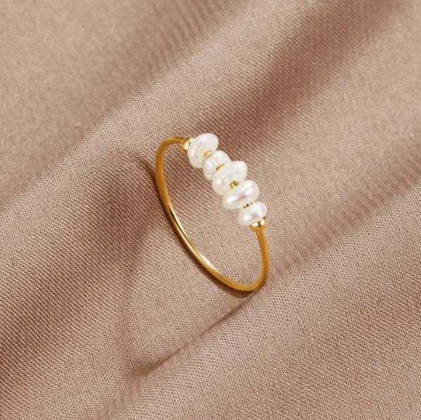 Anello di Perla d'Acqua Dolce
