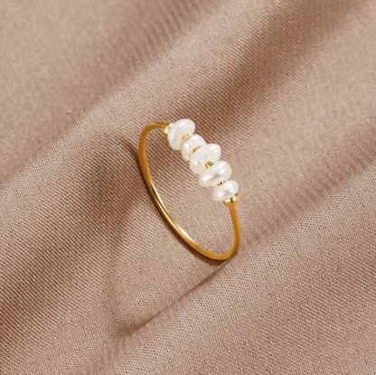 Anello di Perla d'Acqua Dolce
